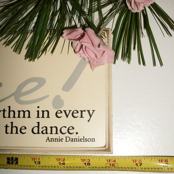 Annie Danielson Designs "DANCE" Wall Art Wall Plaque 16" Long Life Inspirational - Picture 4 of 11